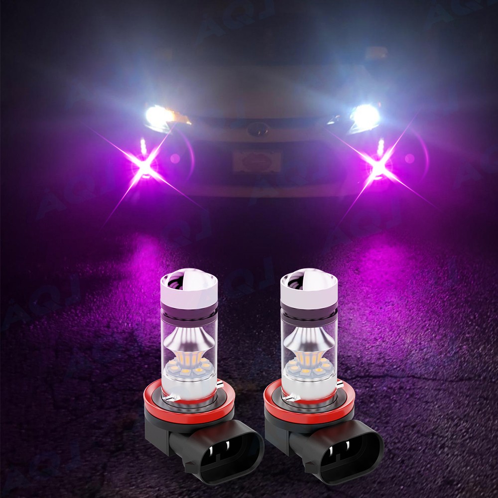 For Toyota Corolla 2009-2015 2016 – 2PC Pink Purple LED Fog Light Lamp Bulbs Kit
