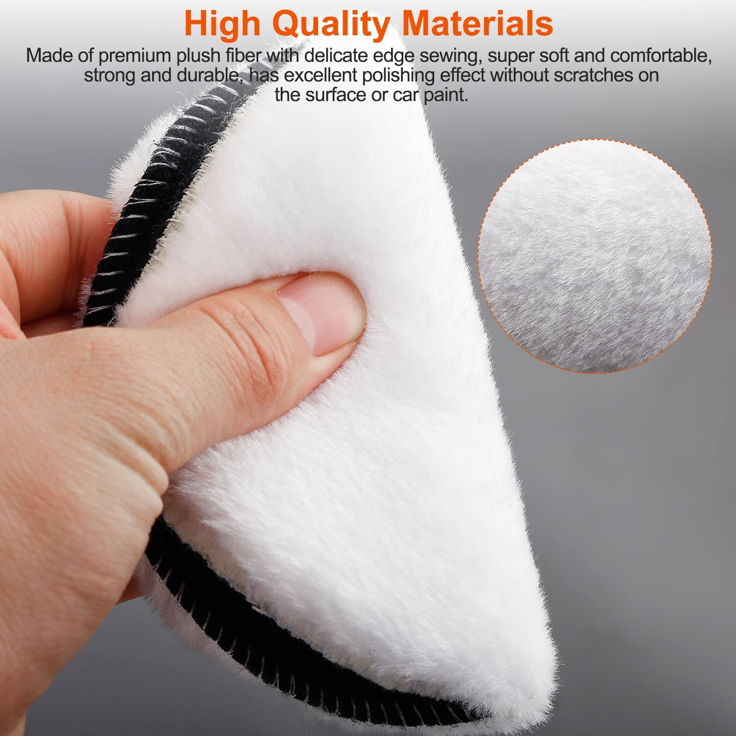 5Pcs 6in Buffing Polishing Pad Wool Wheel Mop Kit For Car Polisher Drill Adapter