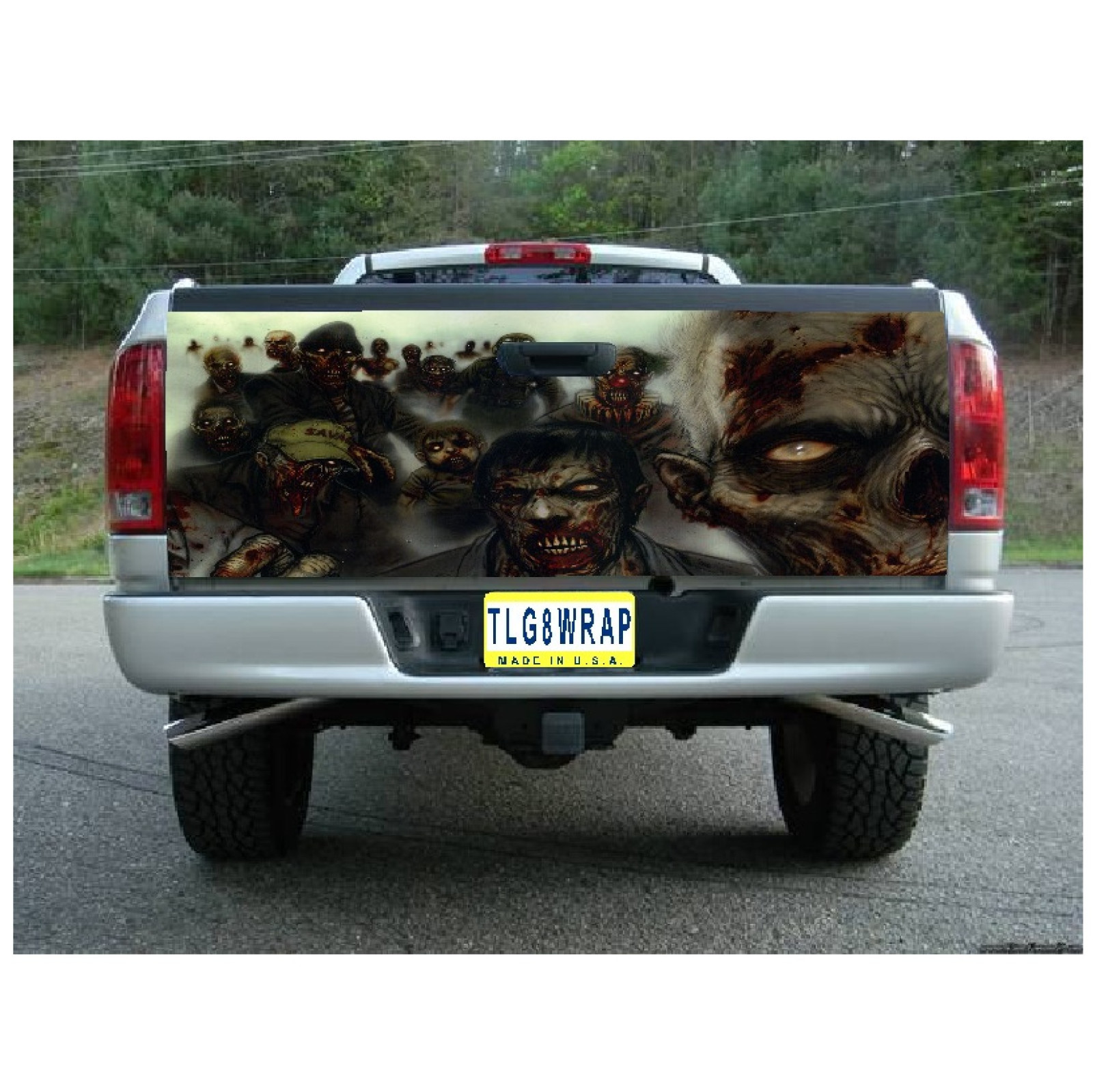 T25 ZOMBIE ZOMBIES Tailgate Wrap Vinyl Graphic Decal Sticker LAMINATED