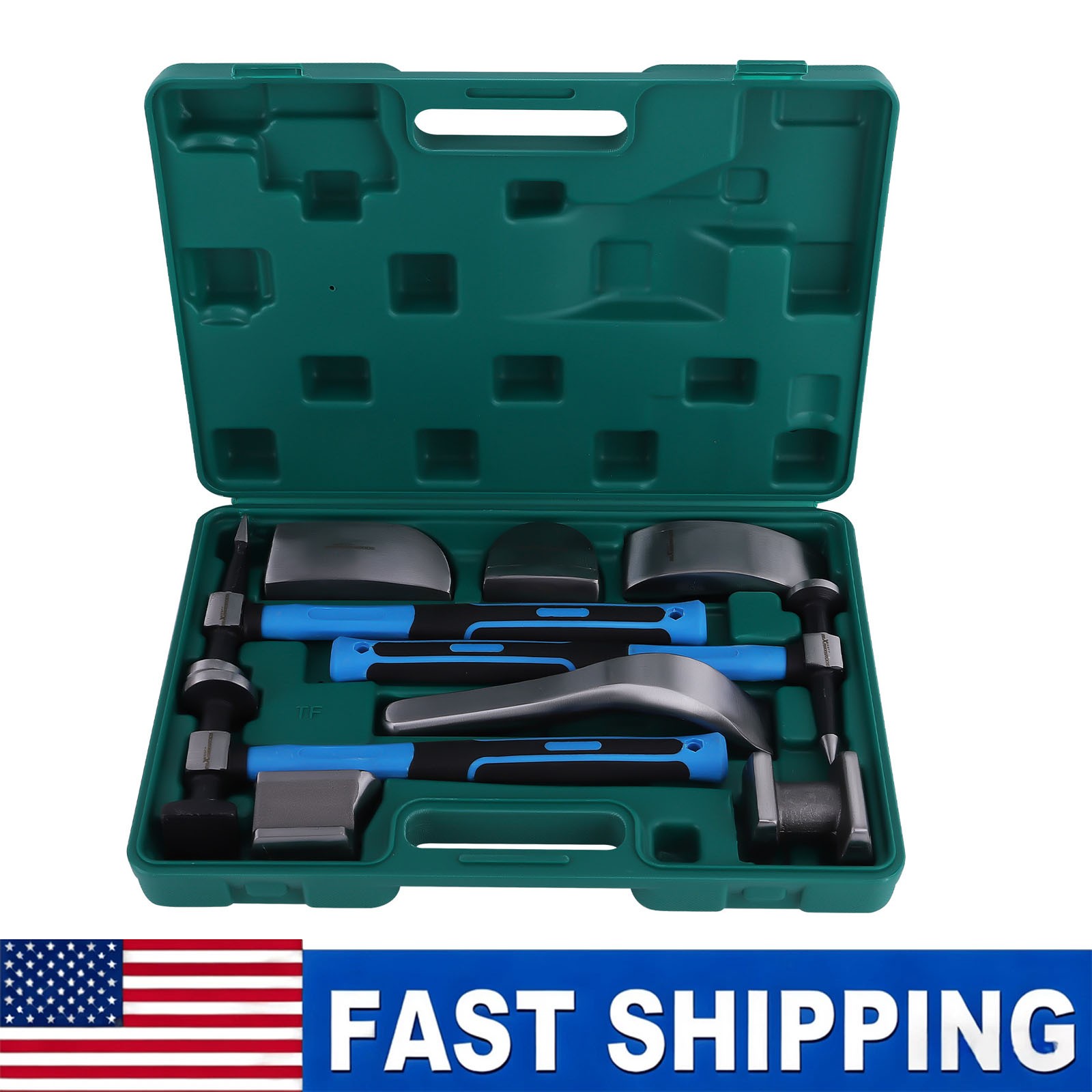 9 * Auto Body Panel Fender Hammer Dolly Kit Sheet Metal Repair Tool Kit New