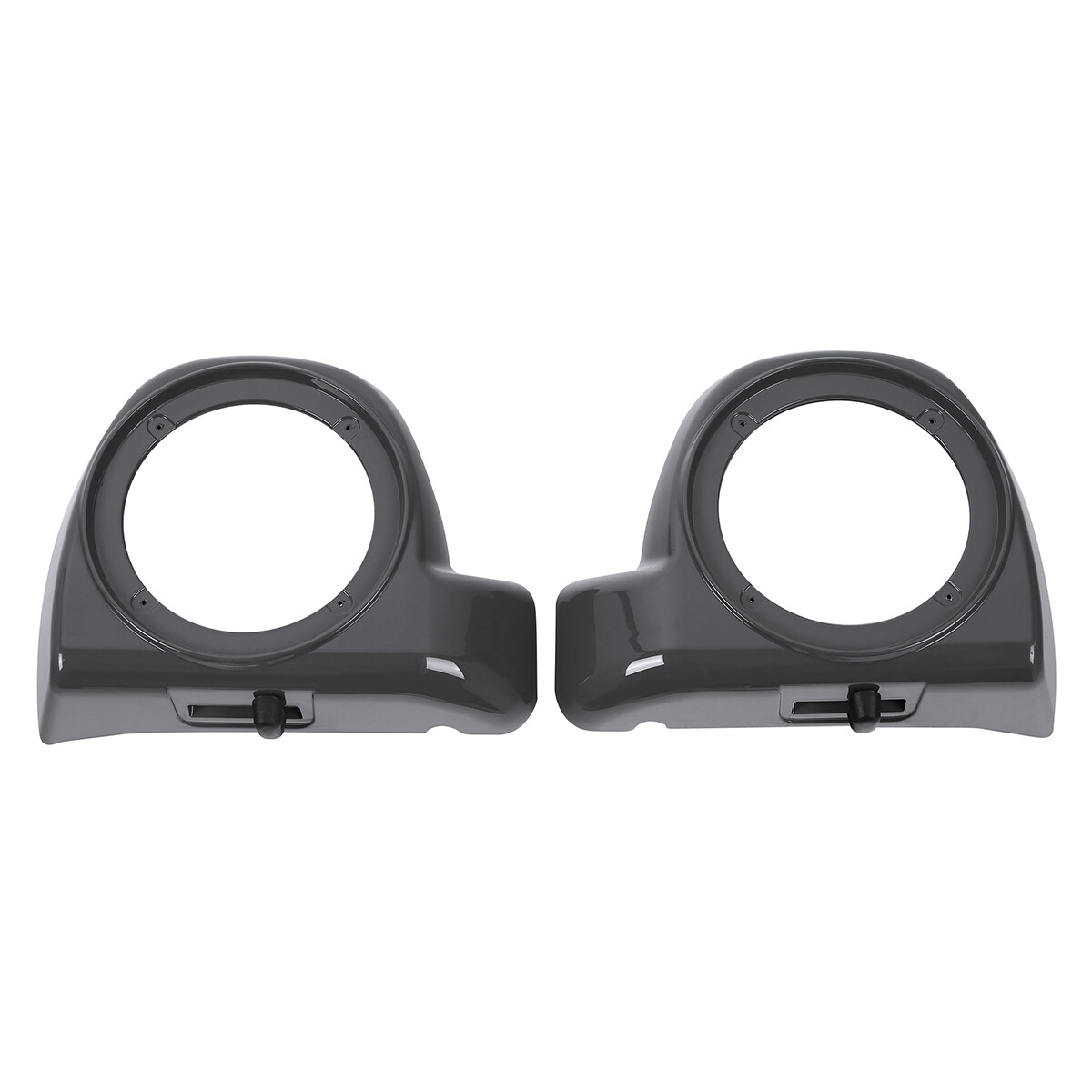 Lower Vented Fairings 6.5″Speaker Pods For Harley Road Glide 14-Up Gunship Gray