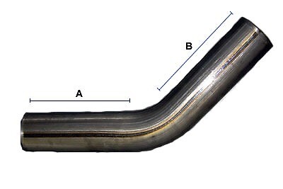 2″ 409 SS 45 Degree Mandrel Bend Stainless Steel Custom Exhaust Performance