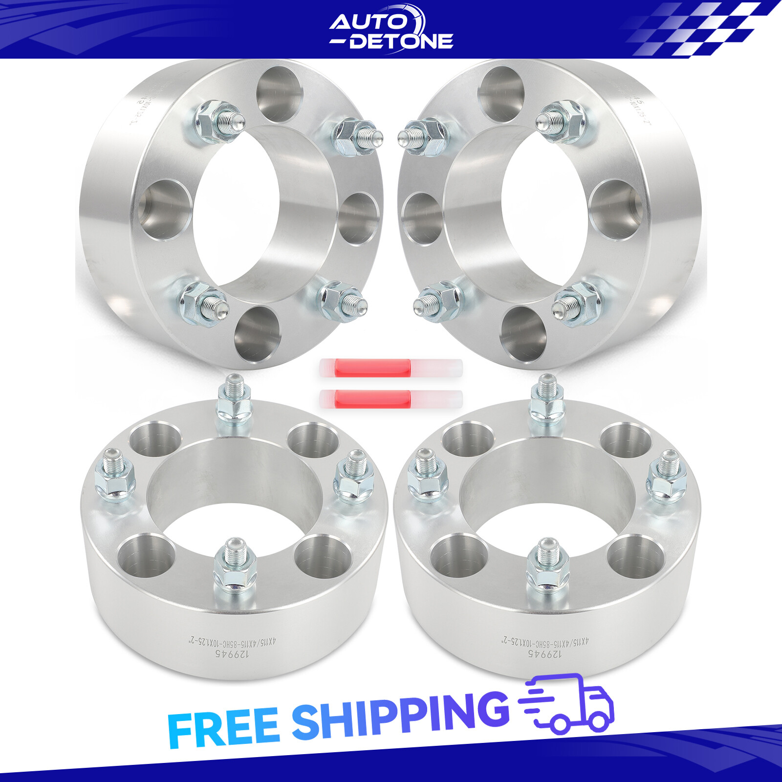2″ 4×115 10×1.25 (4) Wheel Spacers For Yamaha Raptor 250 350 660R 700R YFZ450