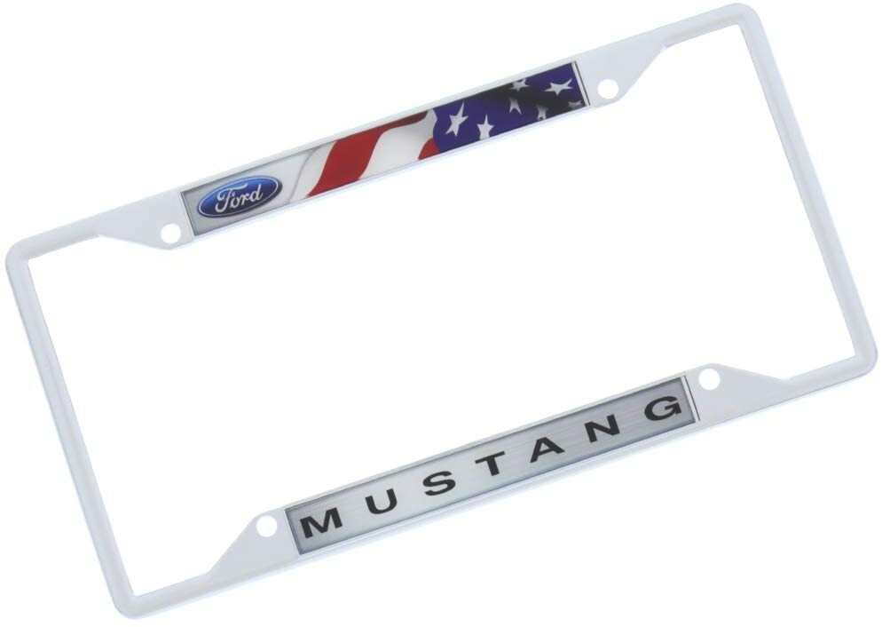 Eurosport Daytona Ford Mustang Metal Zinc Stainless Steel License Plate Frame