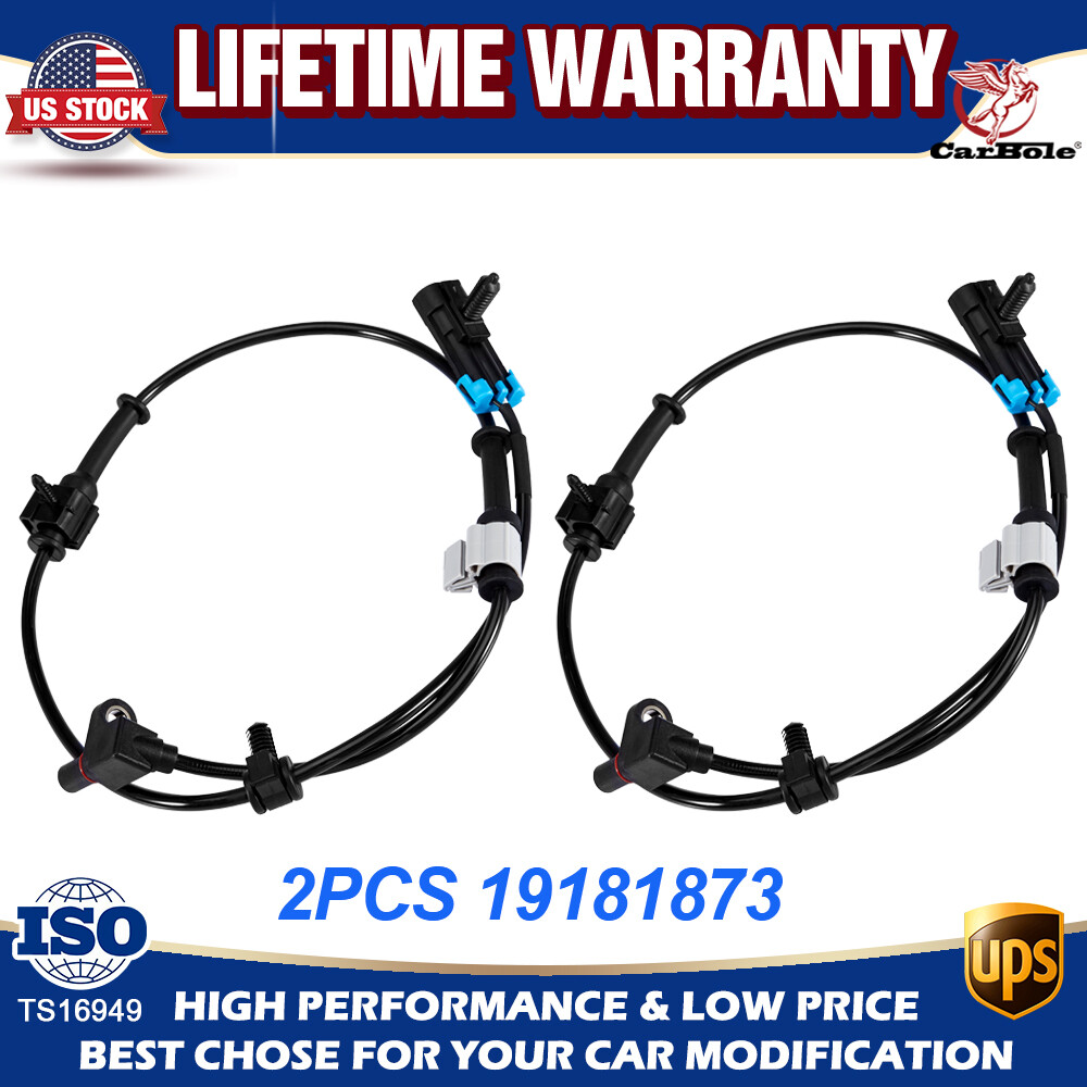 2 Front Left & Right ABS Wheel Speed Sensor For Chevy Silverado Sierra 1500 2500