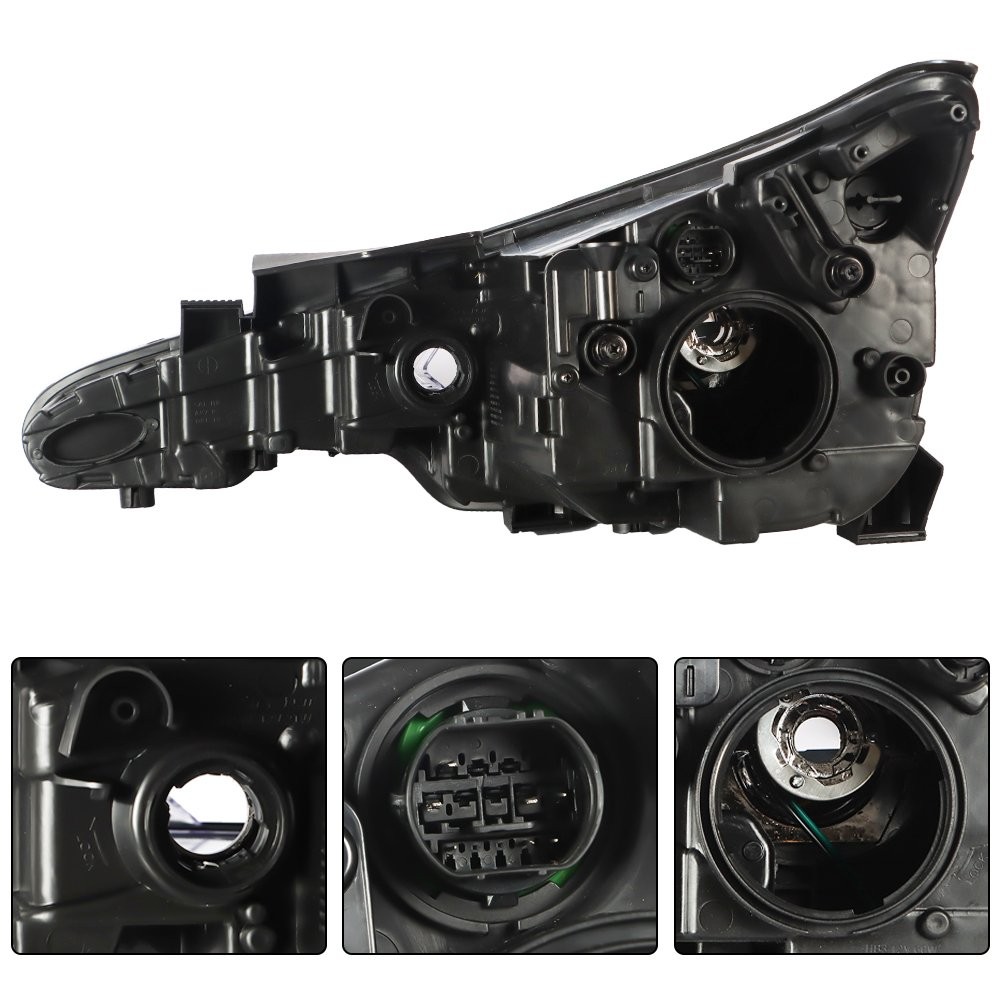 Driver&Passenger Headlight For Hyundai Elantra 2019 2020 Black Housing Halogen