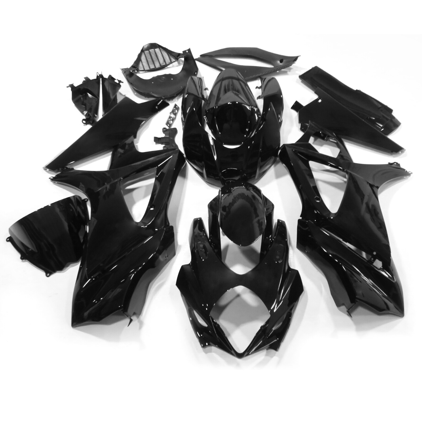 Glossy Black Bodywork Fairing Kit ABS Injection For Suzuki GSXR1000 2007-2008 K7