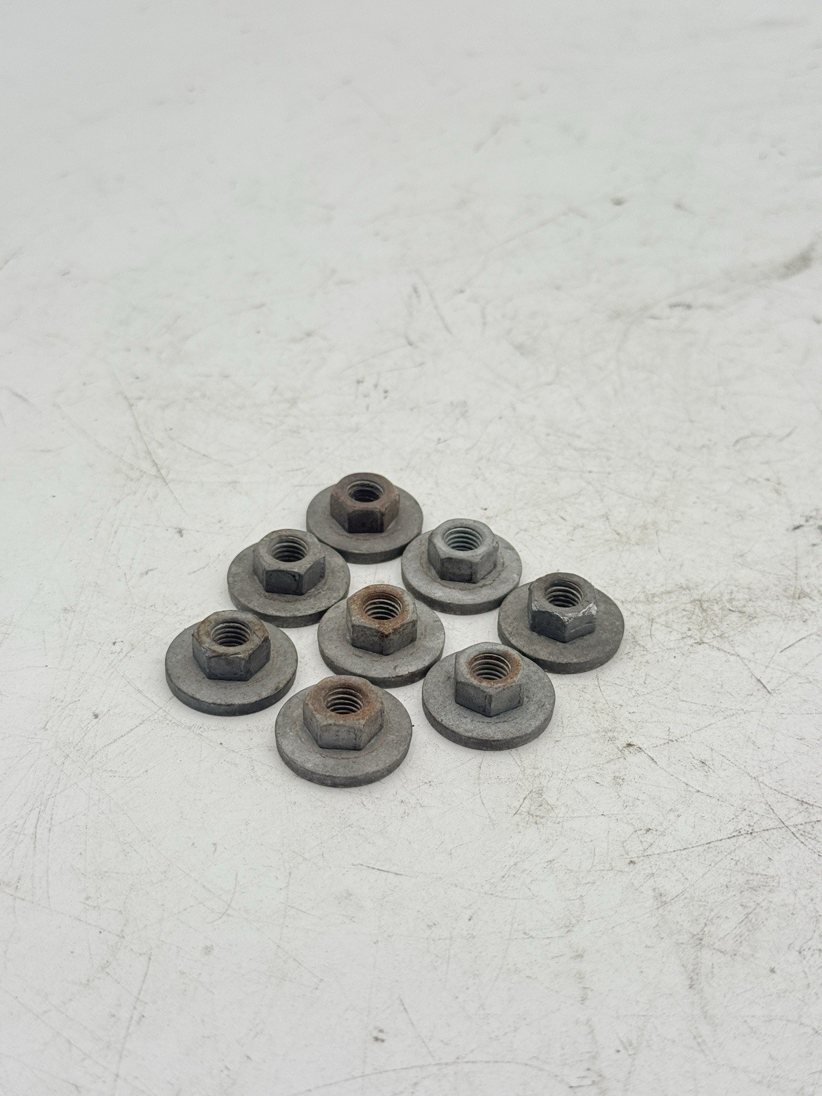 08-10 BMW E60 528 535 550 Front Reinforcement Bar Mounting Hardware Nuts OEM