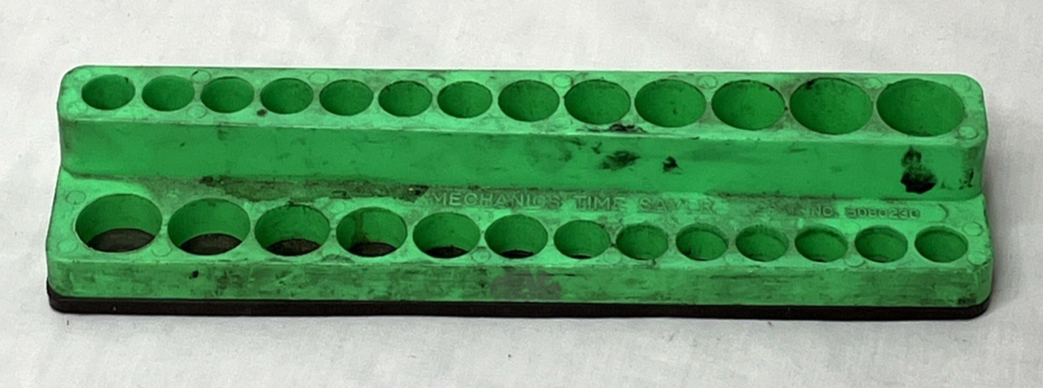 MAC Tools Mechanics Time Saver Magnetic Socket Holder Deep & Shallow Green USA