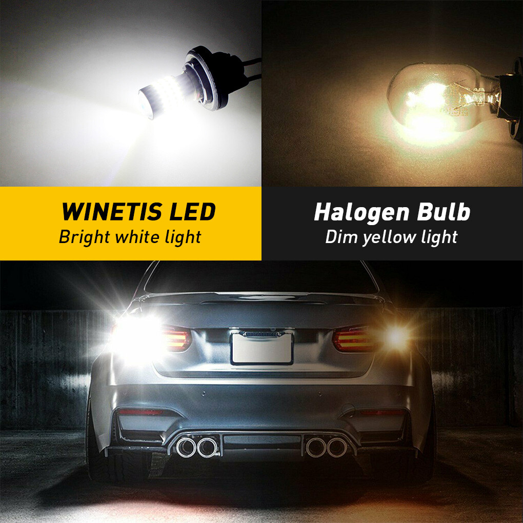 1156 P21W LED Backup Reverse Light Bulbs 6000K For Cadillac Brougham 1987-1992