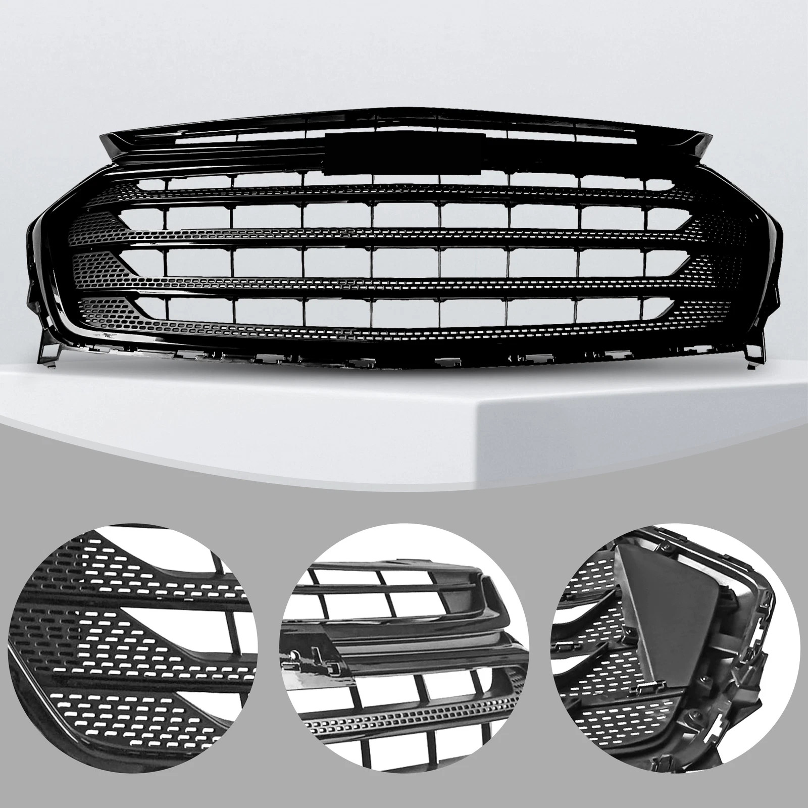 Front Bumper Upper Grille Glossy Black 84297944 For 2018-2021 Chevrolet Traverse