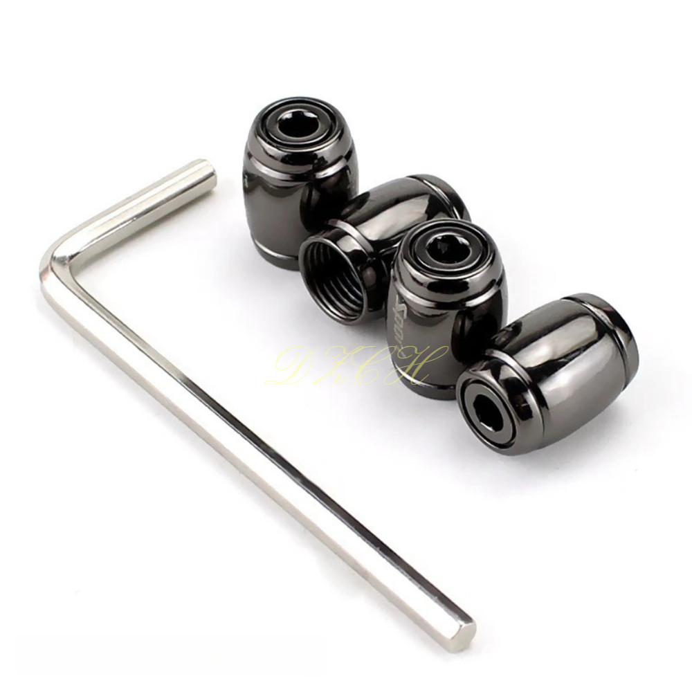 4 PCS Universal Anti Theft Aluminum Alloy Tire Valve Cap Fits Cars Motorcycles