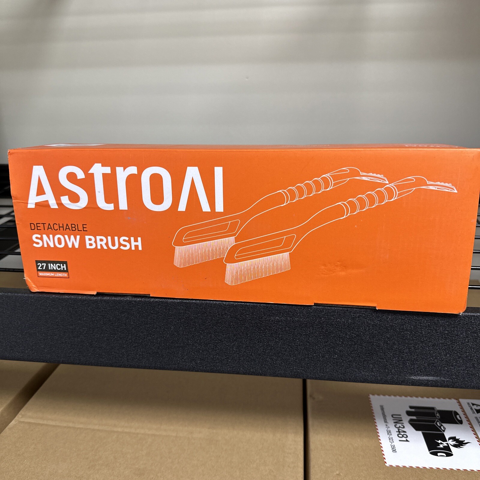 AstroAI 27” Snow Brush & Ice Scraper | Detachable, Foam Grip for Cars (2 Pack)