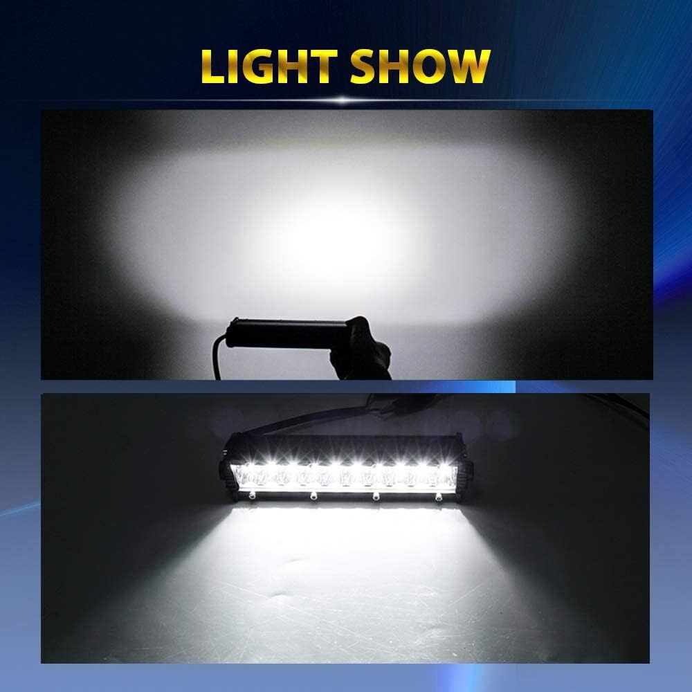 2PC 7inch 1200W LED Work Pods Light Bar Spot Flood Truck Offroad Fog Driving 4WD