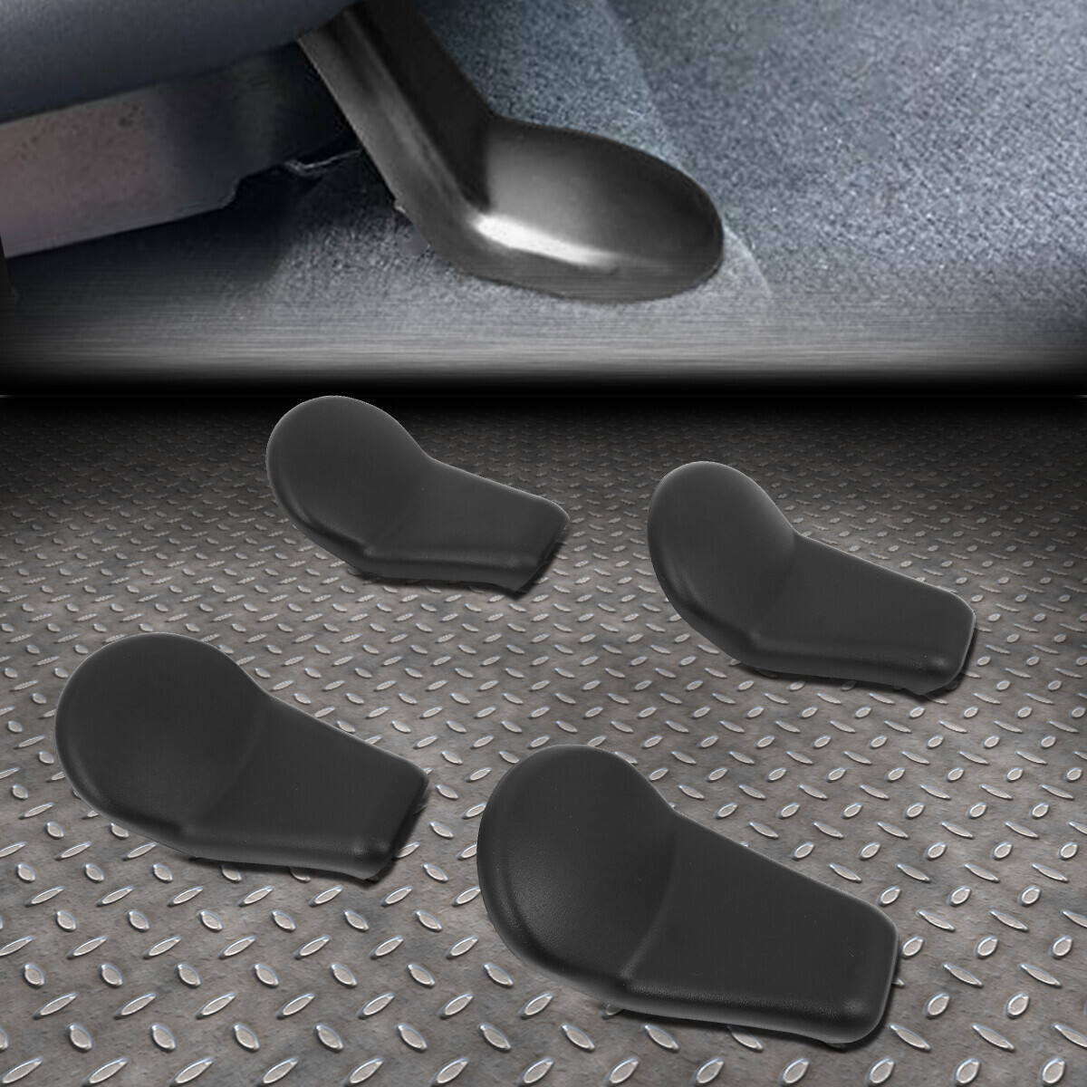 FOR 14-19 TOYOTA TUNDRA 4PCS FRONT SEAT BRACKET FIXING BOLT COVERS TRIMS CAP SET