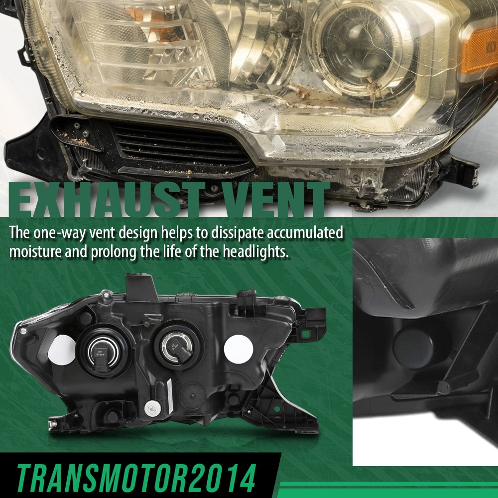 Fit For 2016-2023 Toyota Tacoma Halogen Headlight w/o LED DRL Left Driver Side