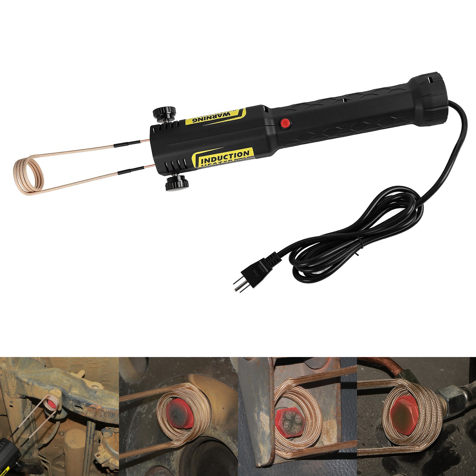 110V Magnetic Induction Heater Kit Bolt Remover Flameless Heat Tool Free Coils