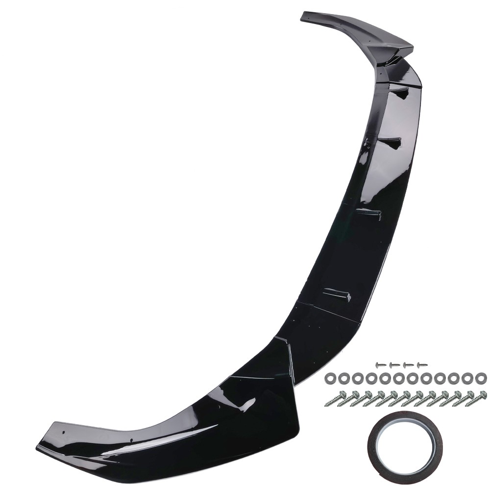 Front Bumper Lip Spoiler Splitter For Audi A5 S-line S5 2021-24 Gloss Black B9.5