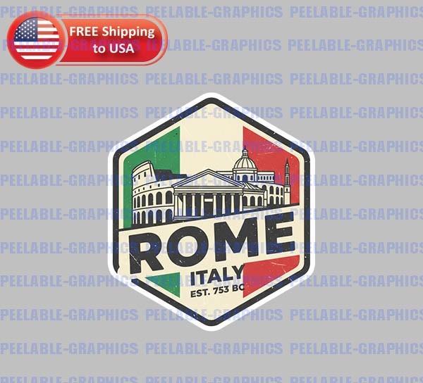 Rome Italy Country Souvenir Decal Sticker Travel Luggage B