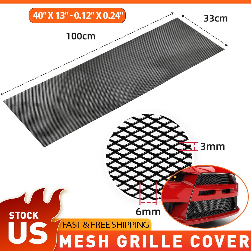 40″x 13″ Car Honeycomb Mesh Grill Spoiler Bumper Vent Grille Net 0.11″X0.23″