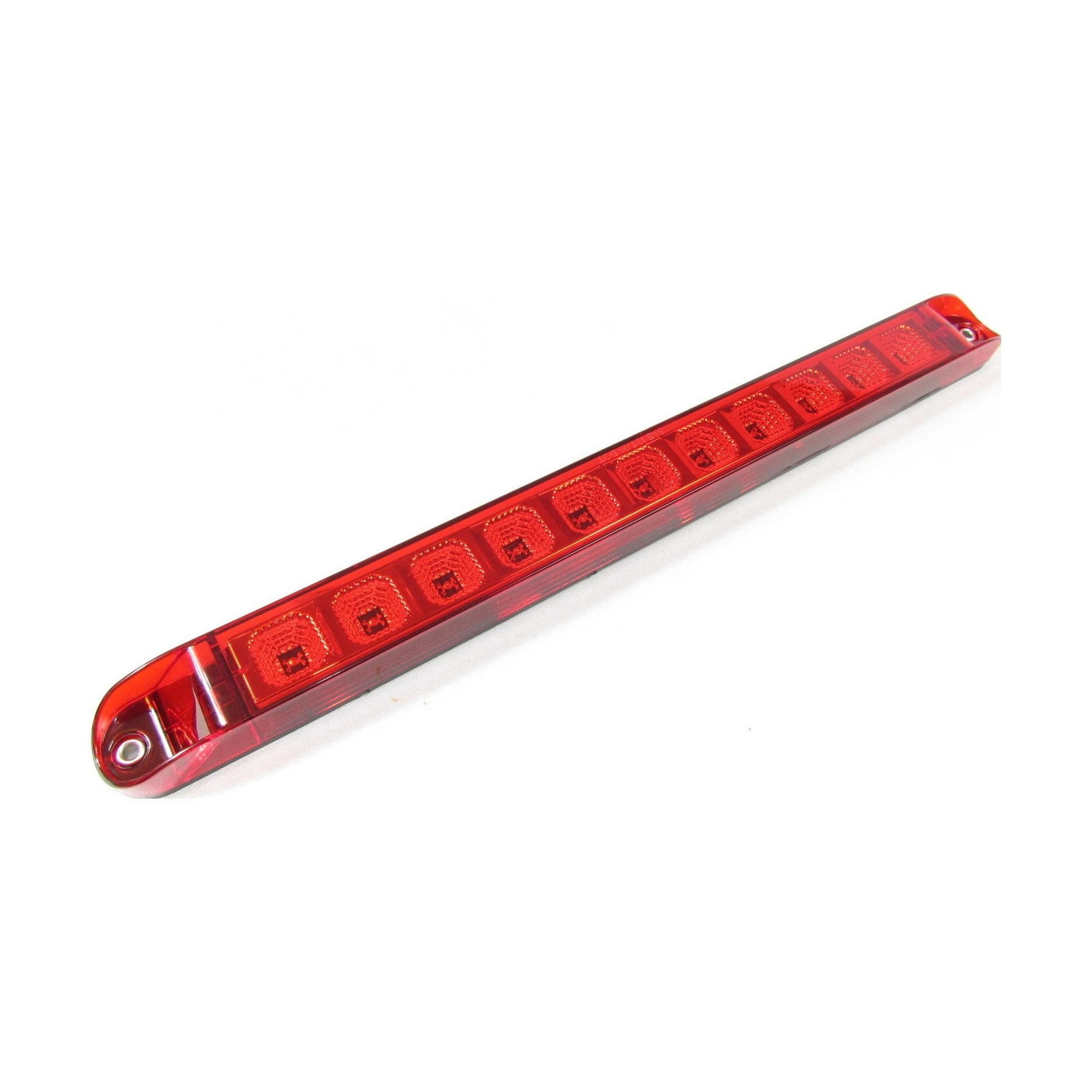 Fortpro 17″ x 1-3/8″ Red Led Light Bar with 11 LEDs, Red Lens and Chromed Reflec