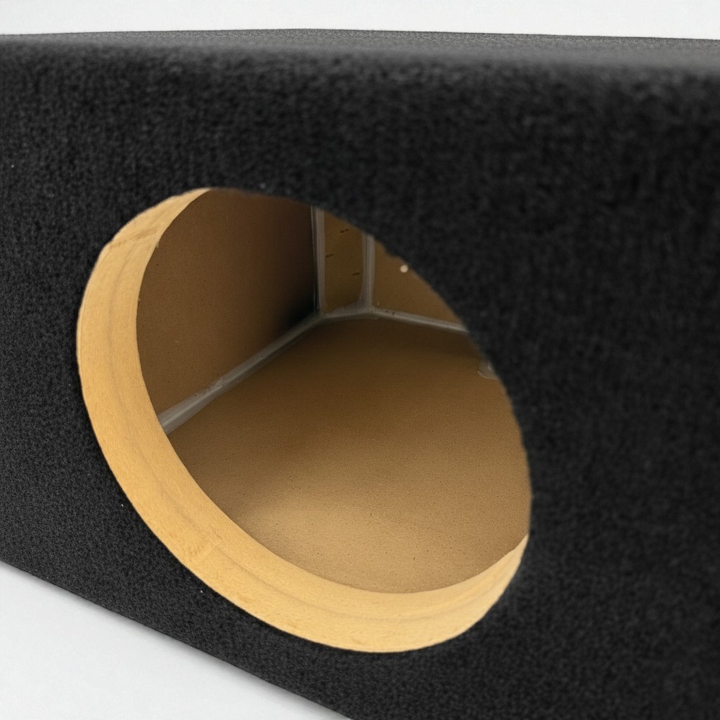 Single Custom Kerf-Ported Sub Woofer Enclosure Box for 8” Subwoofer (1.00 Cu ft)