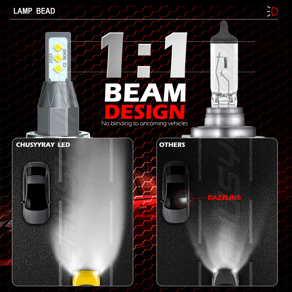 For Hyundai Genesis Coupe 2013-2016 6X LED Headlight Bulbs Kit High/Lo+Fog Light