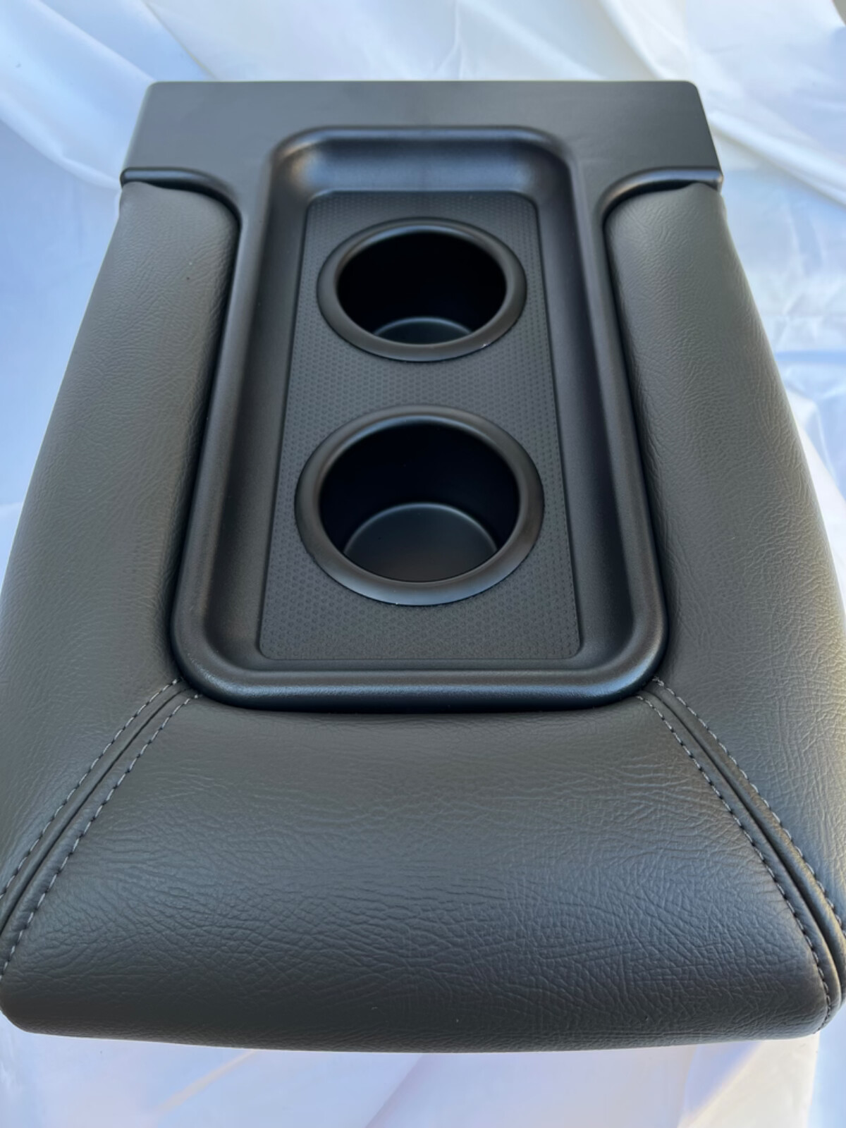 MADE IN U.S.A Center Console Middle Top storage lid with Cup holders Dark Gray