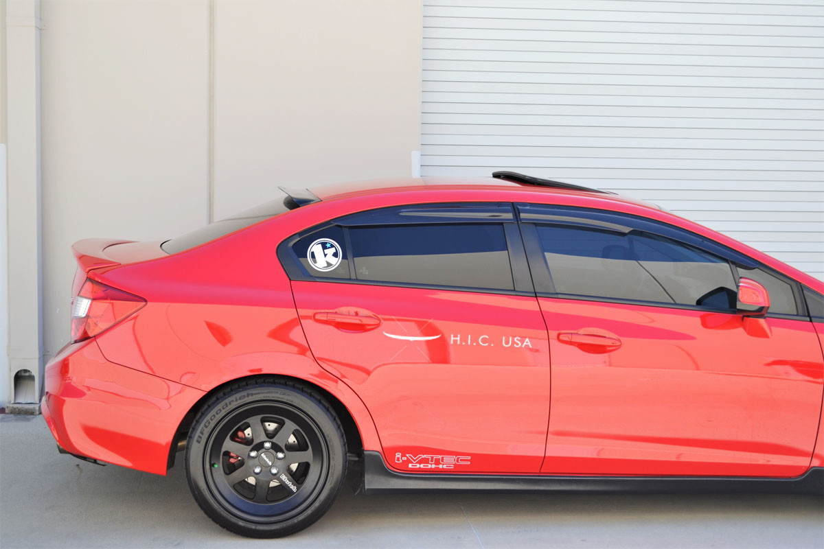 HIC USA 2012 to 2015 Civic 4dr vent shade window visor OEM injection quality