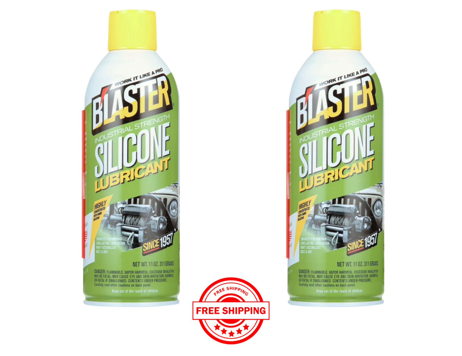 2 pack – Blaster Silicone Lubricant Spray 11 Oz. Industrial Strength Free Ship
