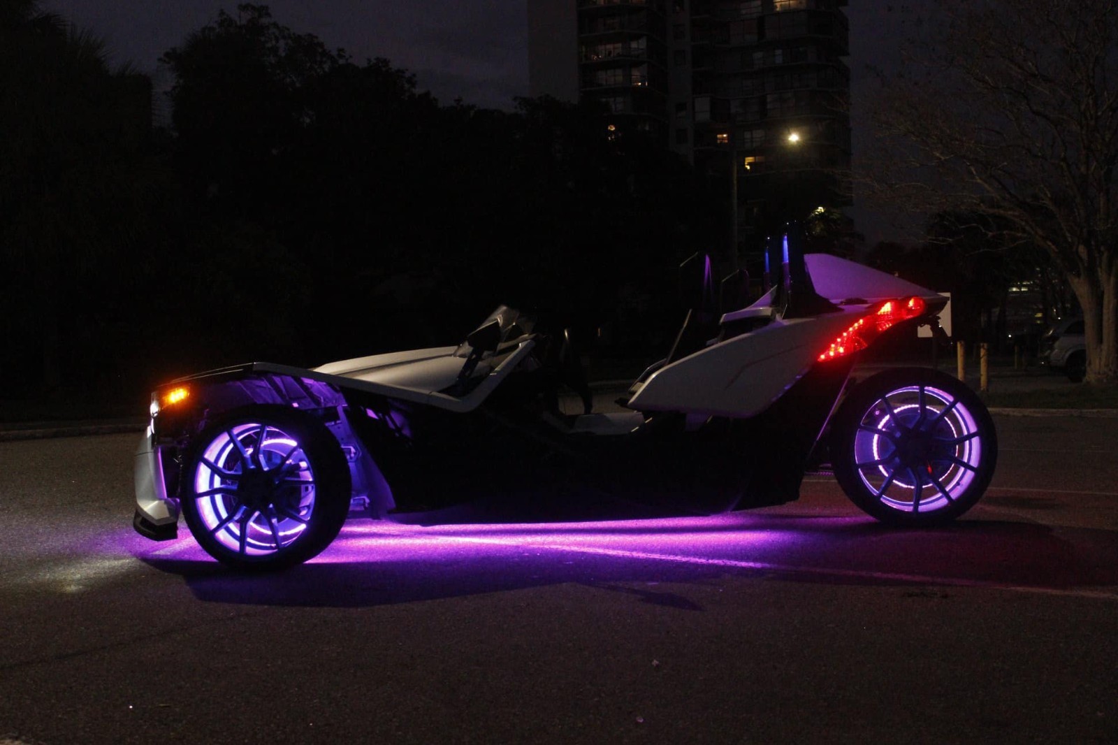 Blackout Tinted 16PCS 4FT Bluetooth IP65 CHASING Strips Lights Polaris Slingshot