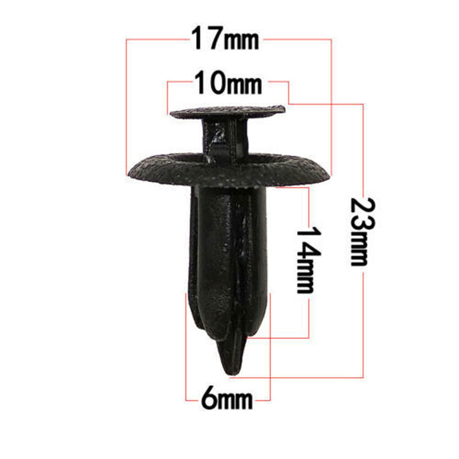 100pcs Bumper Clips FENDER TRIM Car Push Pin Rivet Fastener Retainer 9 8 7 6mm