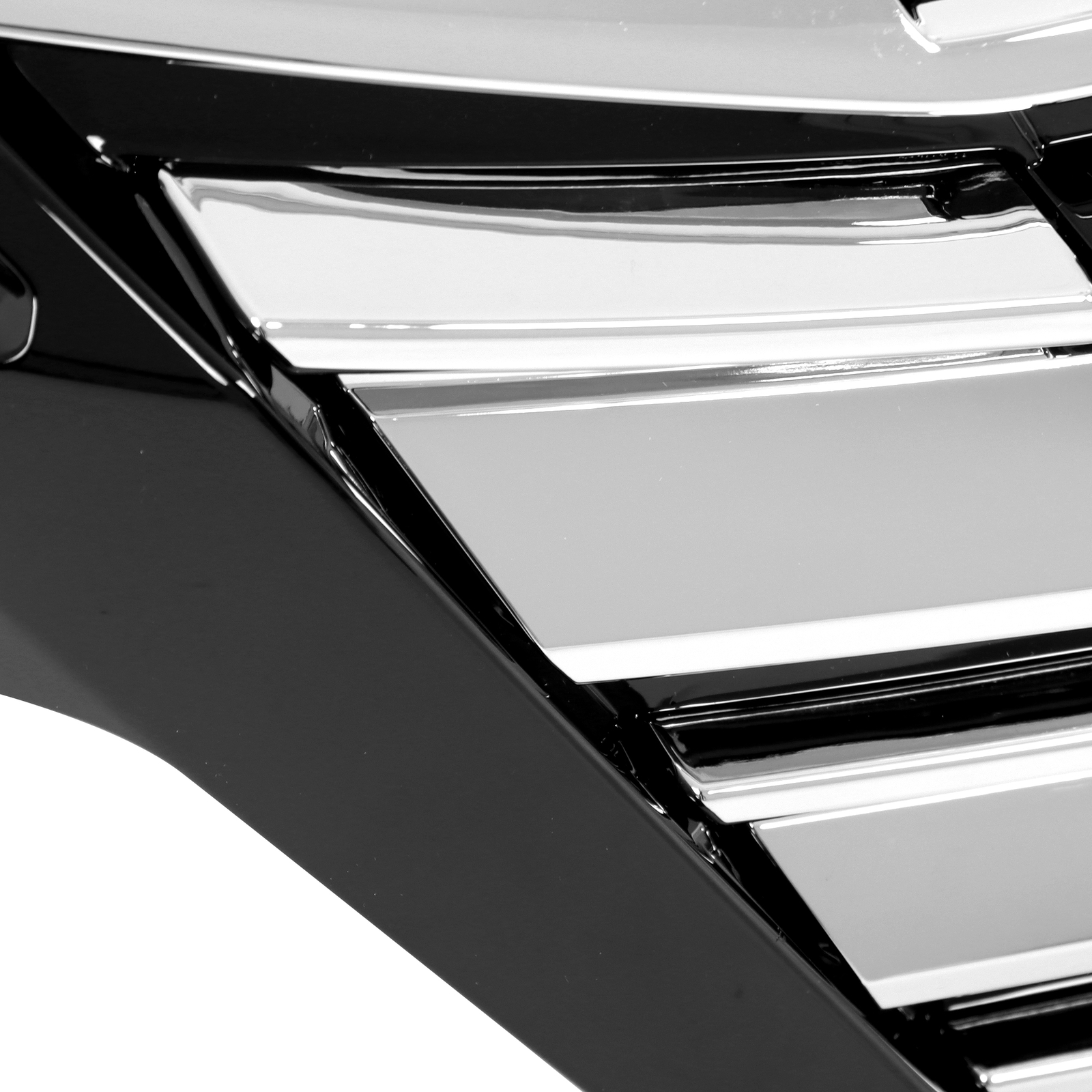 Front Upper Grille Chrome Black Without Camera Hole For Nissan Rogue 2024-2025