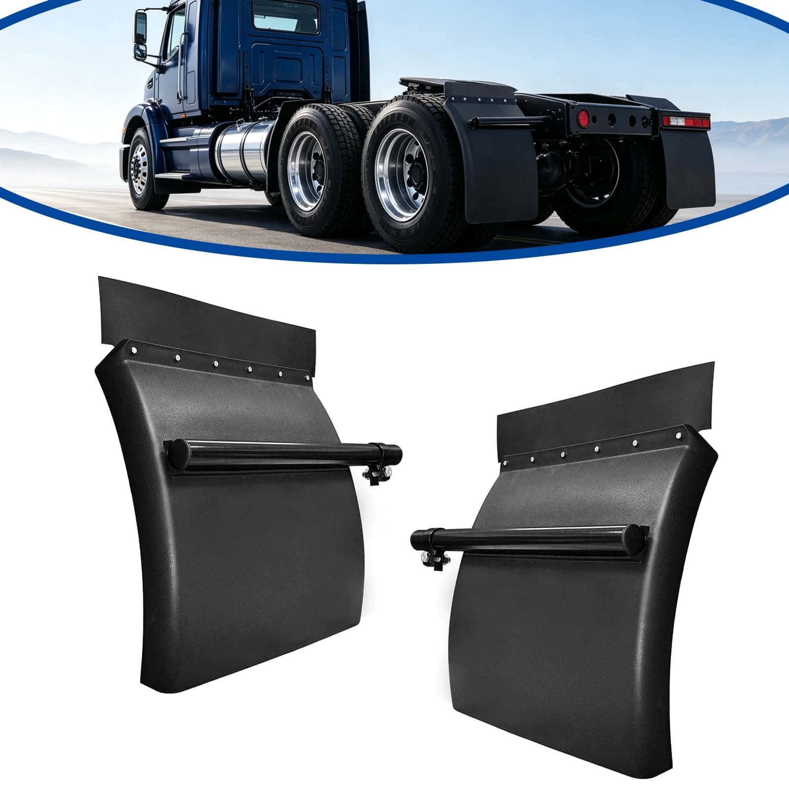 Quarter Fenders For Semi Truck 24×24 Freightliner Kenworth Peterbilt Set