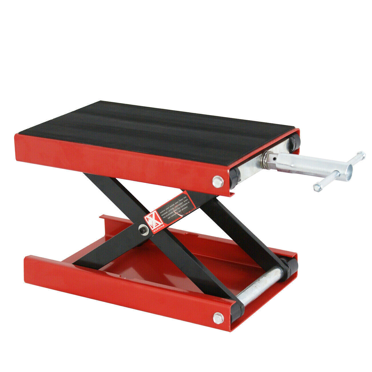 Motorcycle Lift Scissor Jack Wide Deck Motorcycle Jack Hoist Crank Center Stand