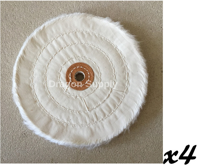 (4) 6″ Buffing Polishing Wheel 1/2″ Arbor Buffer Polish * US FREE SHIPPING *