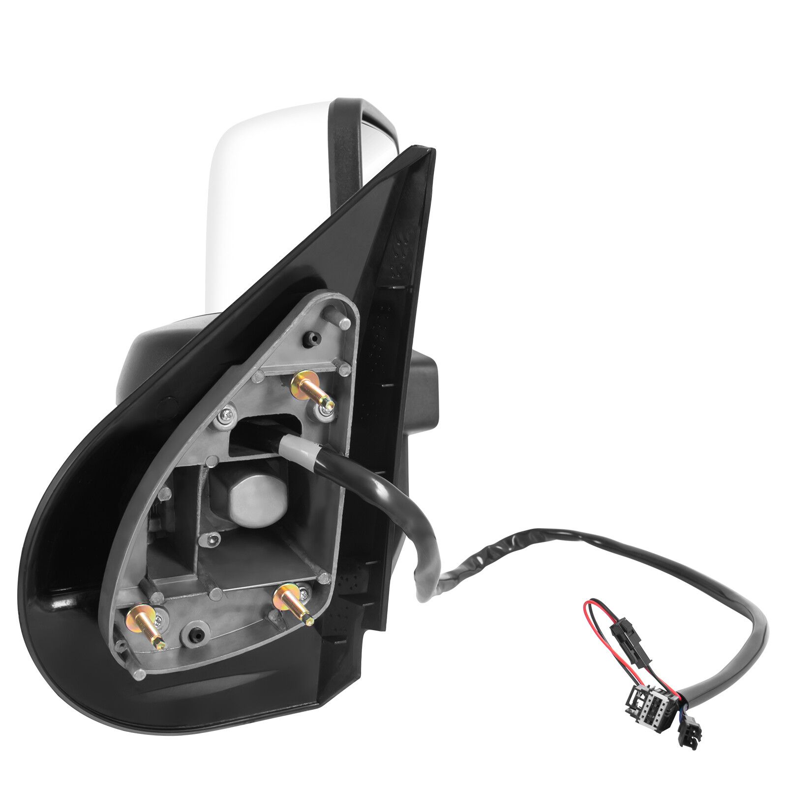 2X Switchback White Painted Tow Mirrors For 2008-2013 Silverado 1500 2500HD 3500