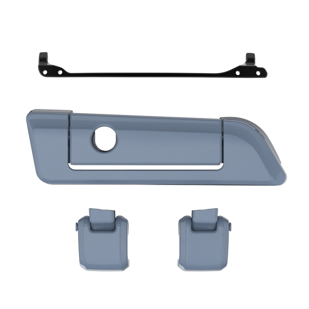 Advanblack GUNSHIP GRAY Hinges Latch For Harley Razor Chopped King Tour Pack