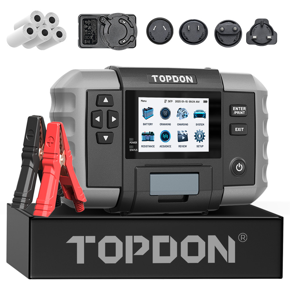 3.5‘’ Screen TOPDON BT600 Plus Battery Tester Truck Charging Cranking Analyzer