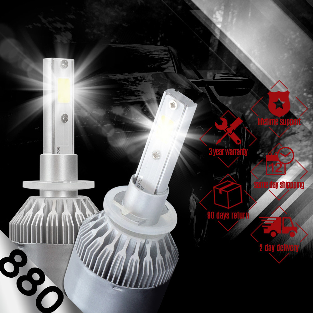 XENTEC LED HID Foglight kit 893 White for 1998-2003 Mitsubishi Galant