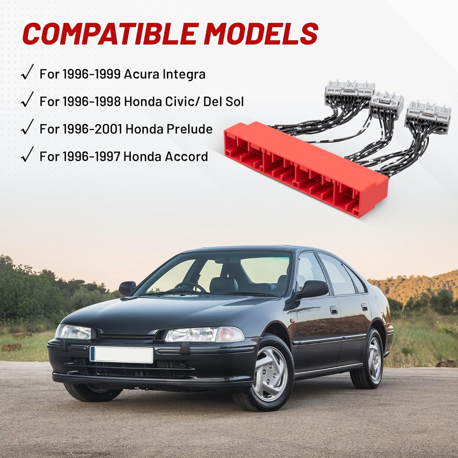 OBD2A TO OBD1 Jumper Harness Conversion Adapter for Honda Civic 1996 1997 1998