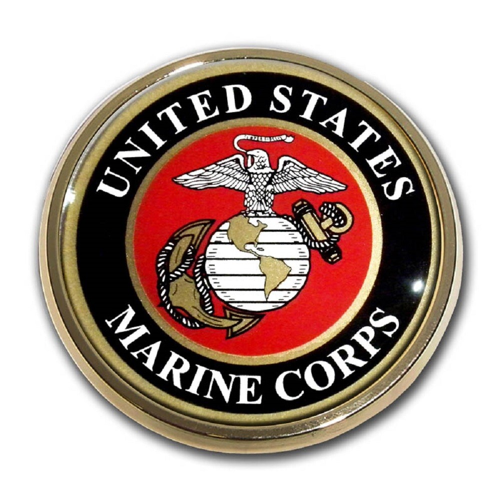 NEW U.S. Marine Corps Seal Chrome Metal Car Truck Auto Emblem.