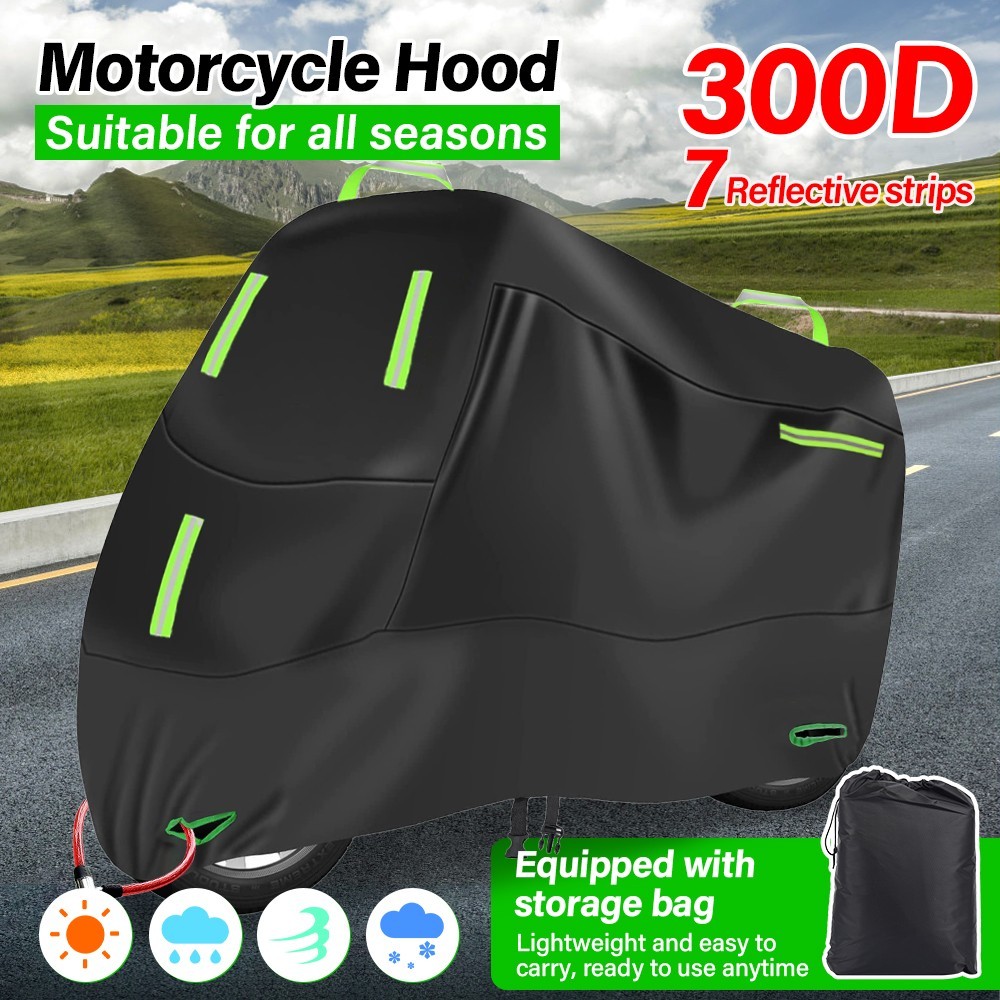Waterproof Heavy Duty 4XL Motorcycle Cover For Outside Storage Snow Rain Sun UV