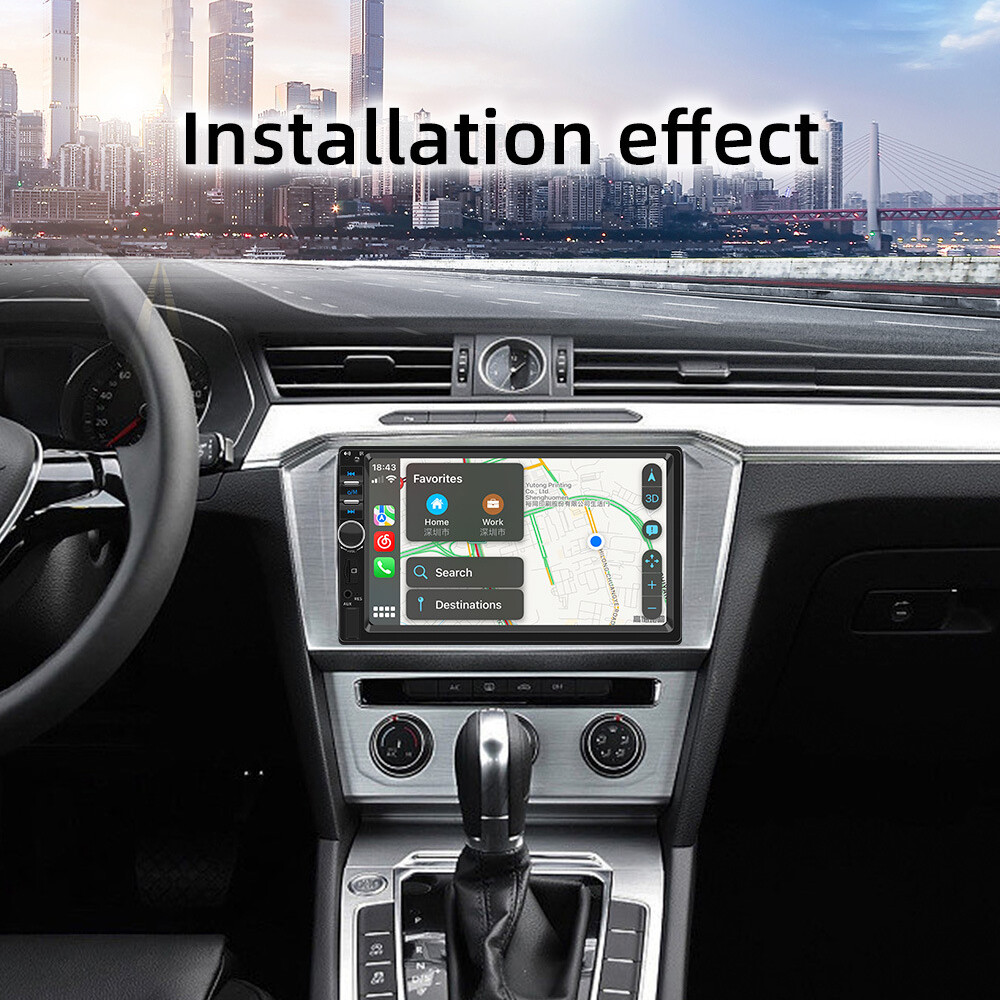 7″ For Apple Carplay Android Car Stereo Radio MP5 Player Double 2DIN Bluetooth