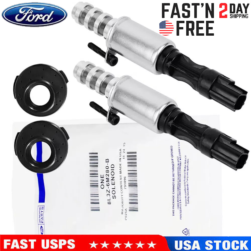 2PC Genuine Ford Solenoid 8L3Z-6M280-B VCT For 04-10 F-150 Expedition 4.6L 5.4L