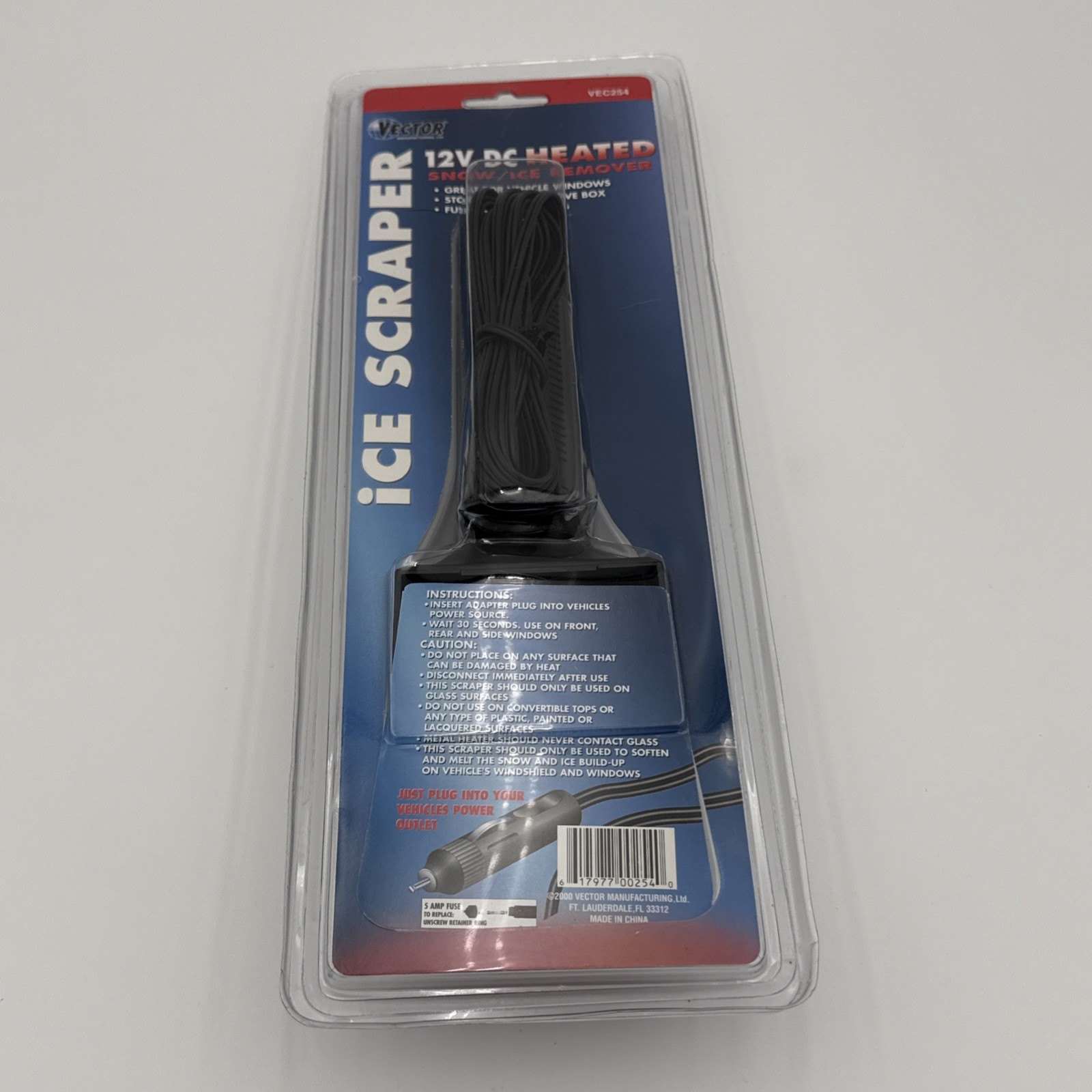 Vector 12V DC Heated Snow/Ice Remover Electric Scraper, Factory SEALED.