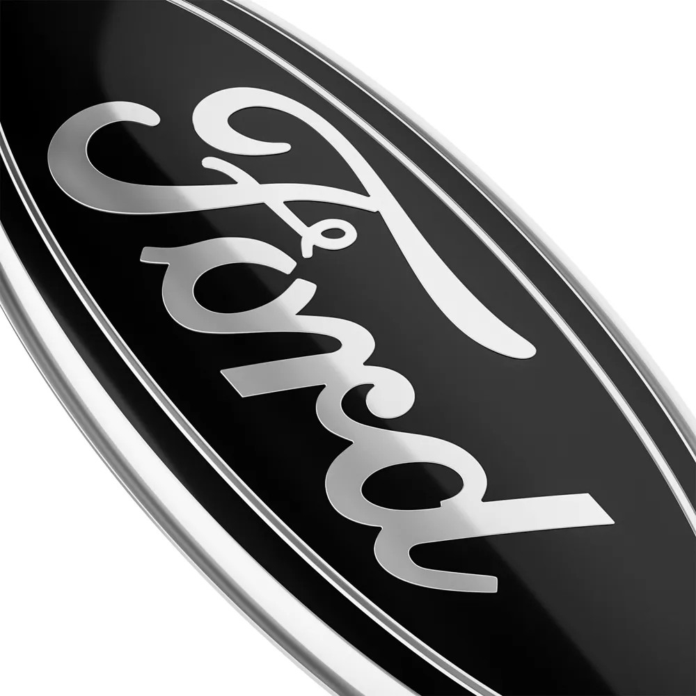 Black & Chrome Front Grille Tailgate 9 inch Oval Emblem For Ford F150 Logo Badge