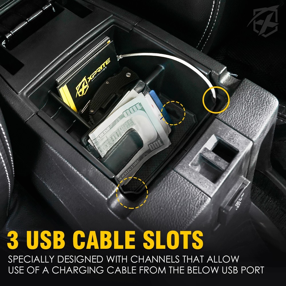 Xprite Center Console Armrest Storage Box for 2011-2018 Jeep Wrangler JK/JKU