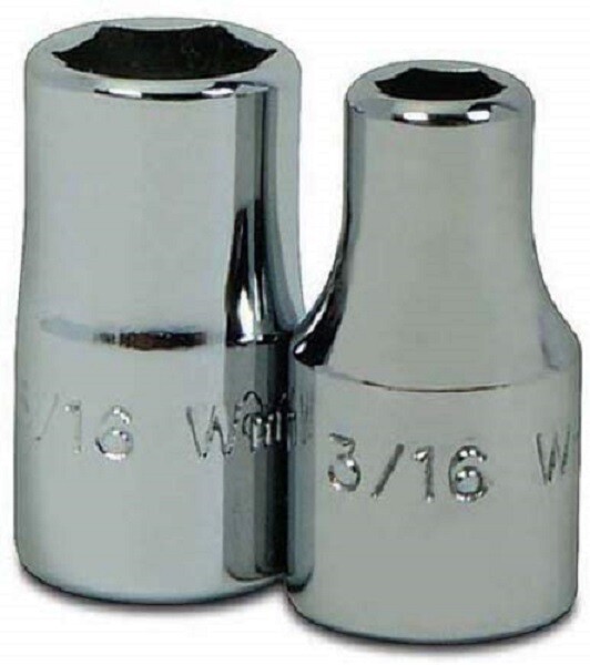 1/4″ Drive Shallow 6-Point Sockets, SAE, High-Polished Chrome Finish, Williams
