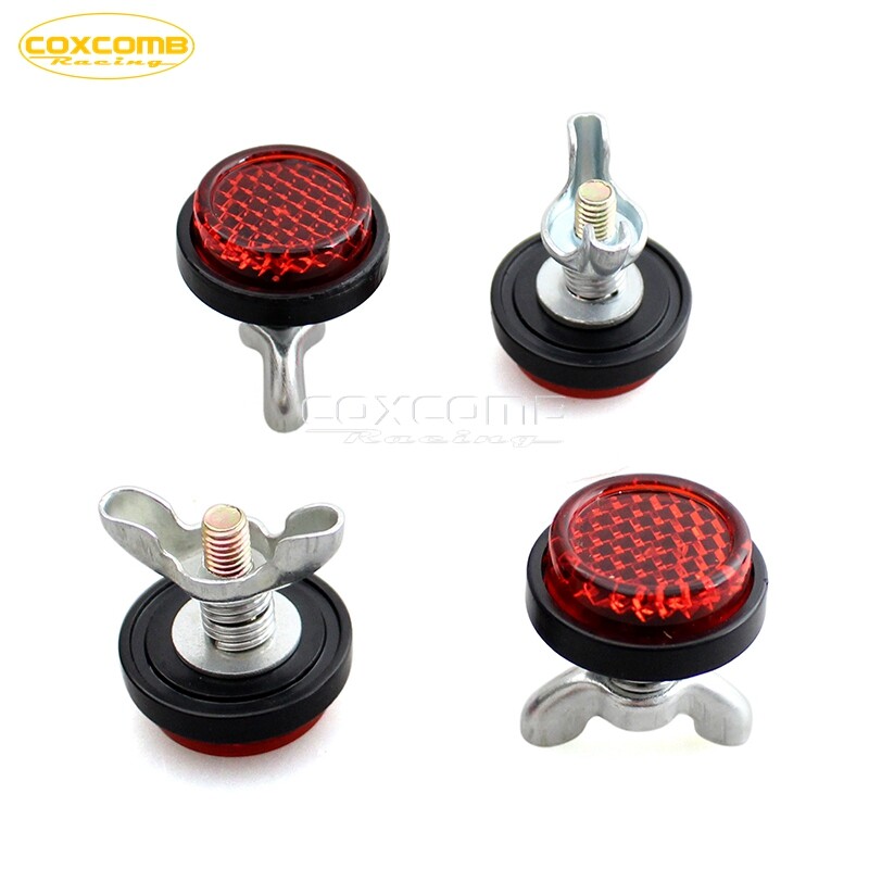 Bolt on Reflectors Screw on Motorbike Motorcycle License Number Plate Reflective